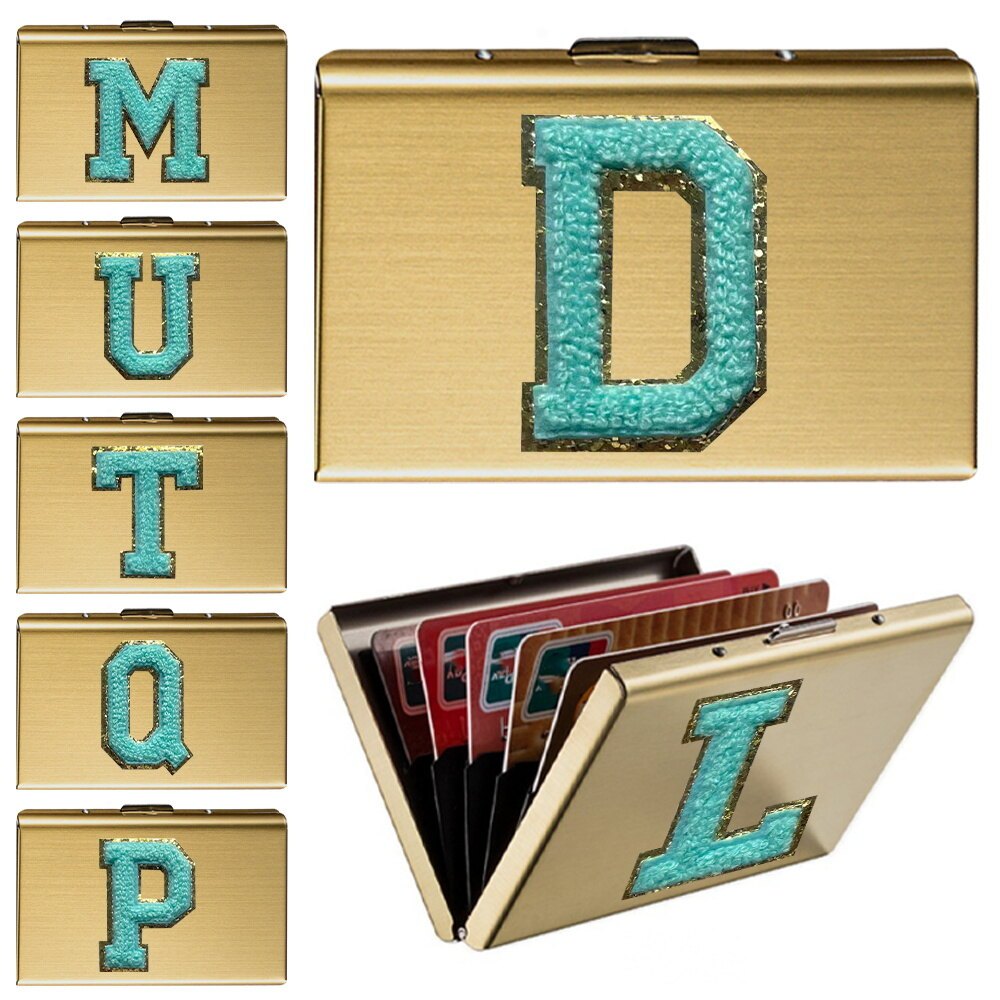 ID Business Money bag Thin Purse Card Case Credit Card Holder Men Embroidery Label Anti-scan Smart W