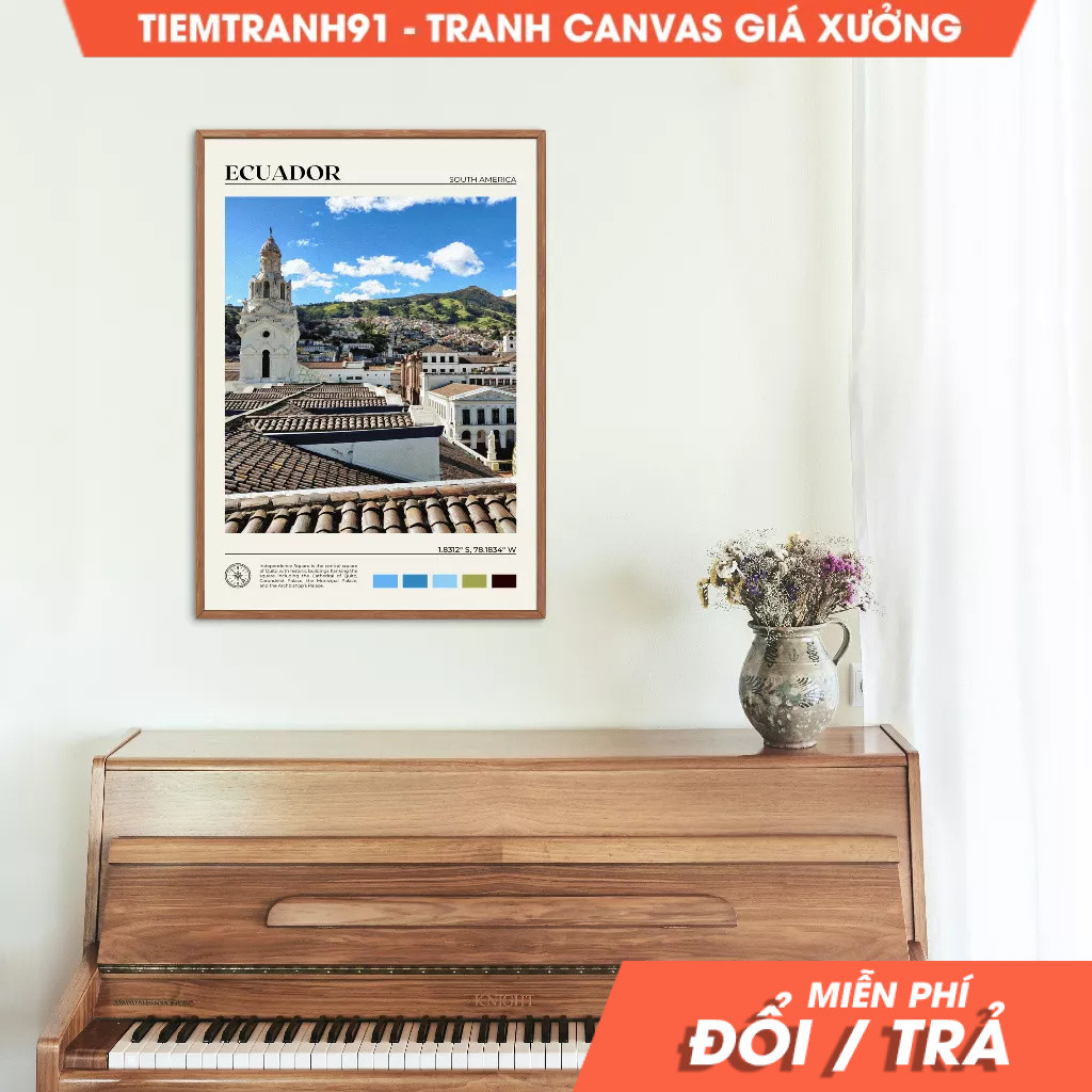 Tranh treo tường, Oil Paint, Ecuador Wall Art, Ecuador Poster, Ecuador Photo, Ecuador Wall Decor, So