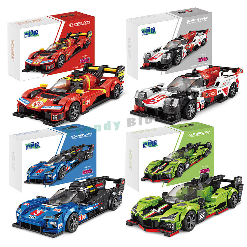 Khối xây dựng đồ chơi ô tô Speed Champions Racing 499P, GTR, GT4, GR010, Hybrid AMG