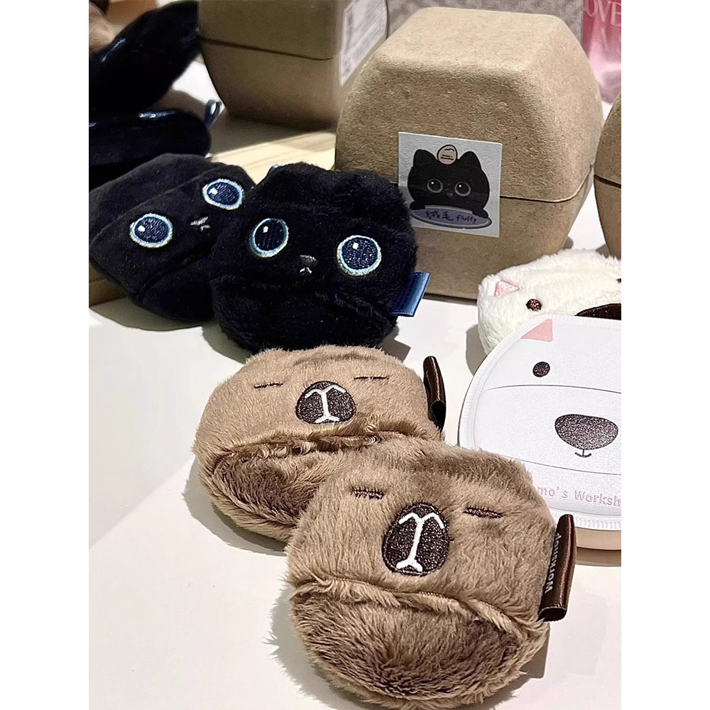 Mo 's Workshop Momo 's Workshop Momo 's Workshop Animal Series Puff Black Cat Kapibara Loose Puff Ph