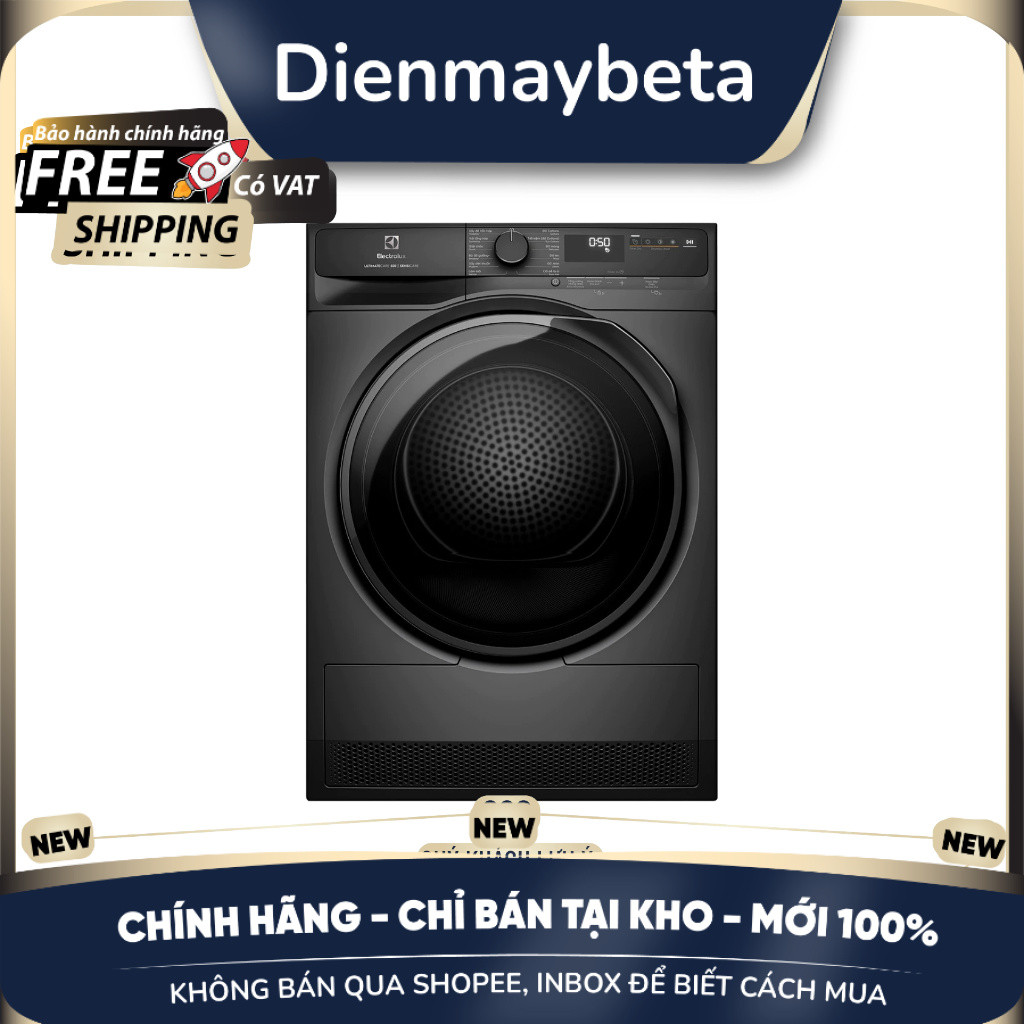 [KHÔNG BÁN QUA SHOPE] EDH803J5SC - Máy Sấy Bơm Nhiệt 8Kg UltimateCare 500 - Xám đen Onyx EDH803J5SC 