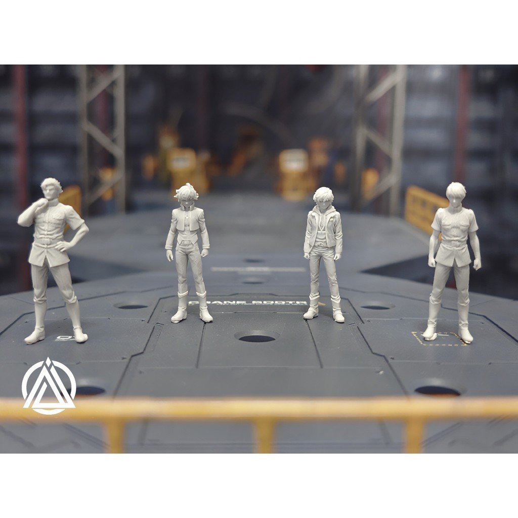 Gundam Pilot Villain Mobile Suit Gundam Miniature Doll d In Nhựa Trắng Model Shot One Shot Two
