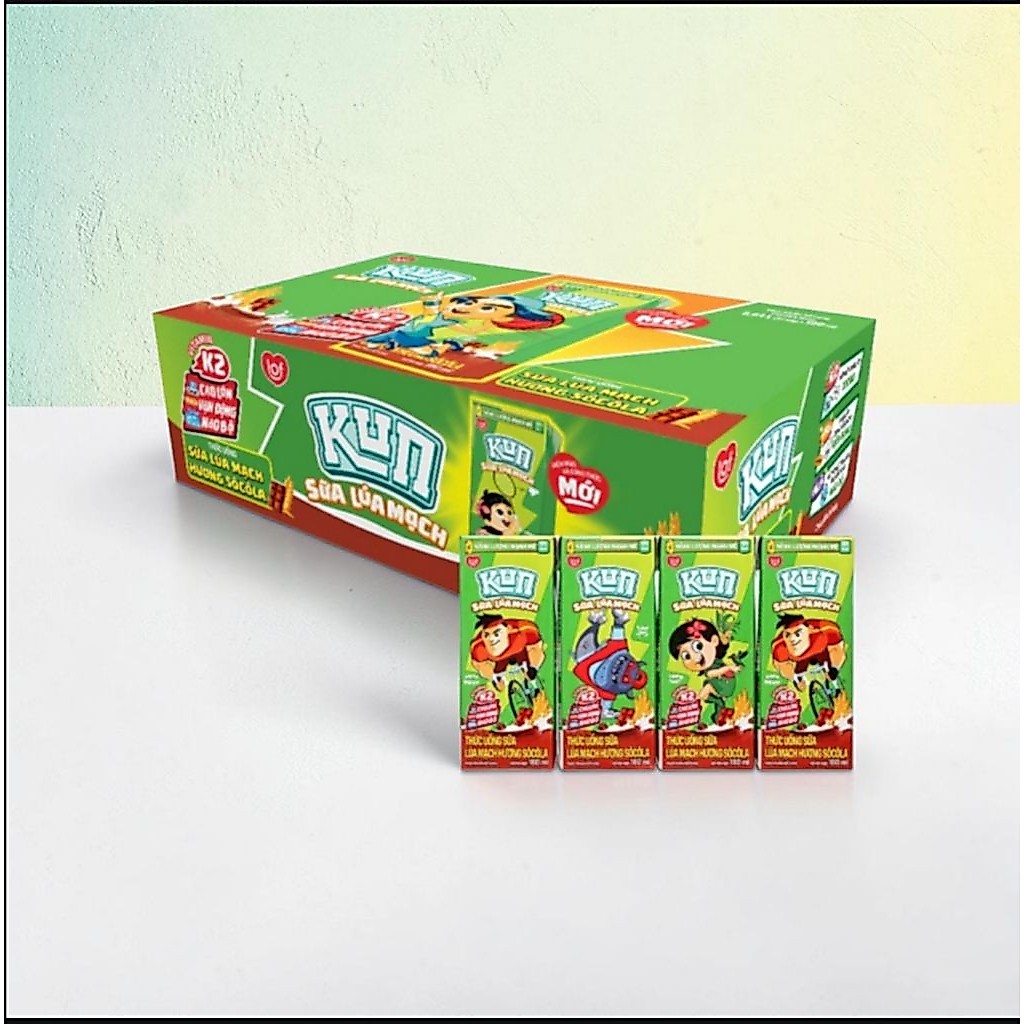 Sữa kun vị socola thùng 48 hộp × 180ml.