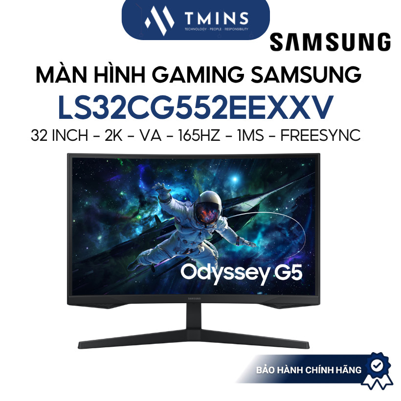 Màn Hình Gaming SAMSUNG Odyssey G5 G55C 32-27Inch/2K/VA/165Hz/1ms/Freeync/HDR10 - Hàng chính hãng