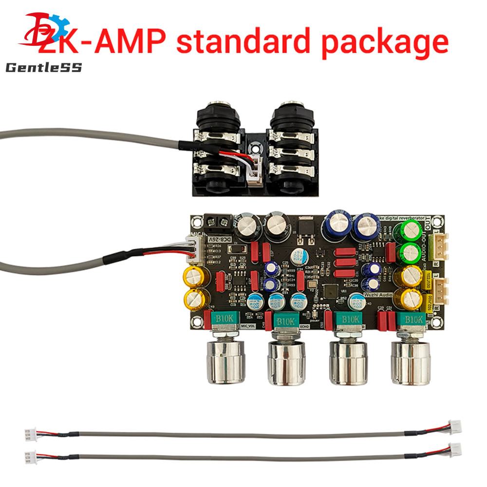 ZK-AMP DC8-26V Audiophile Karaoke Reverb Ban Micro K-Song Preamp Hiệu Ứng Ban DSP Trộn Chống Howling