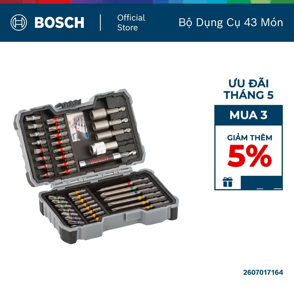 Bộ Dụng Cụ Bosch 43 Món