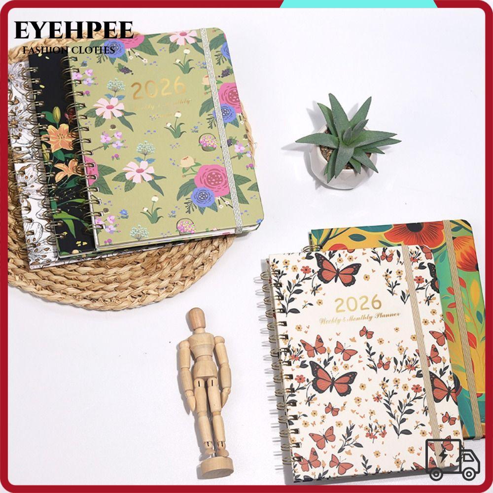 EYEHPEE 2026 Planner, A5 Jan.2026 - Dec.2026 Lịch 2026, Tab hàng tháng chất lượng cao Sổ tay cuộn ch