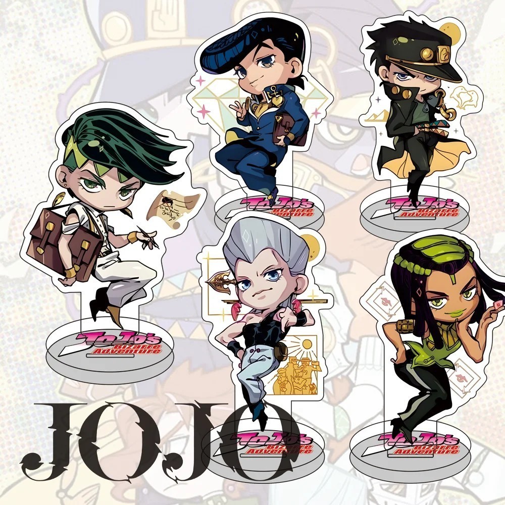Mô hình Standee JoJos Bizarre Adventure  Jotaro Josuke Rohan Jolyne trang trí bàn học Anime Figure