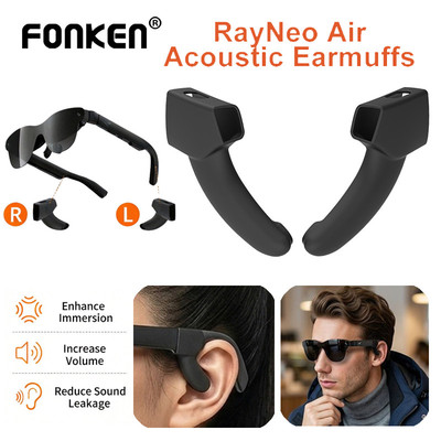 Fonken 1 Cặp Ống Dẫn Âm Thanh Silicon Cho RayNeo Air3s / Air3s Pro / Air4 / Air4 Pro Phụ Kiện Kính Thông Minh