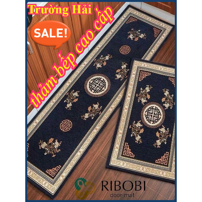 Bộ thảm bếp salon Tranh  RIBOBI kich thước 40x60 và 40x120cm.
