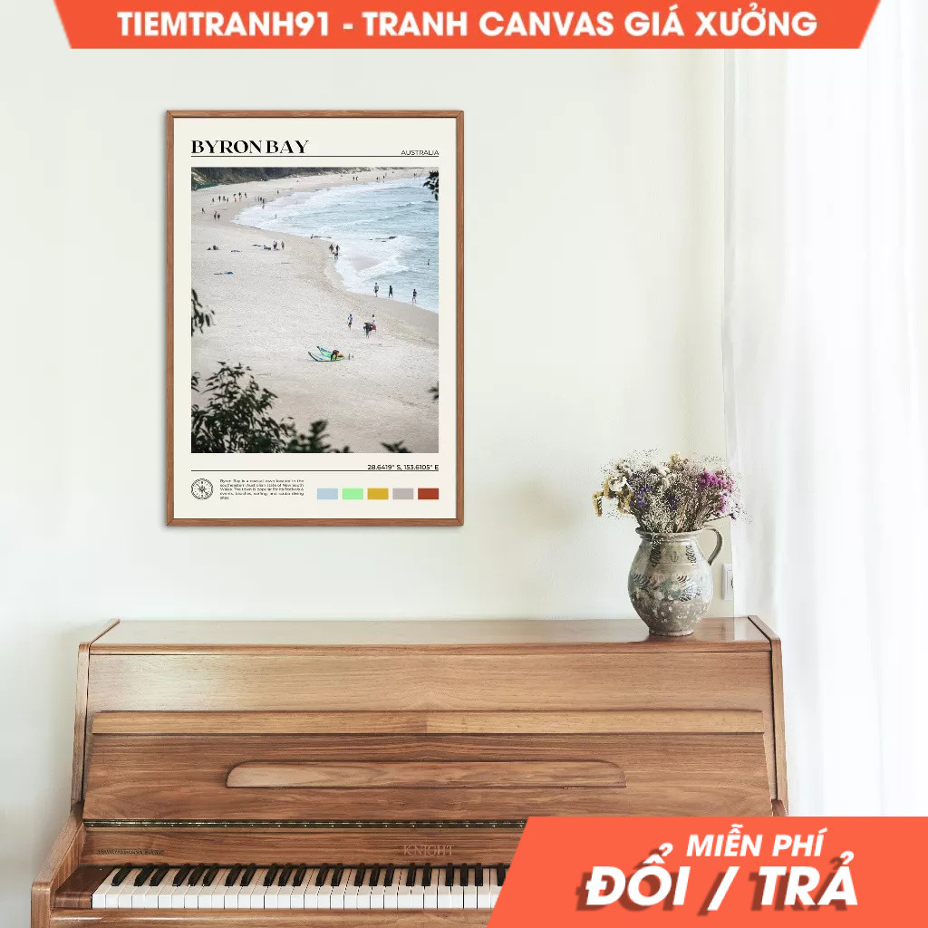 Tranh treo tường, Oil Paint, Byron Bay Art, Byron Bay Poster, Byron Bay Photo, Byron Bay Decor, Aust