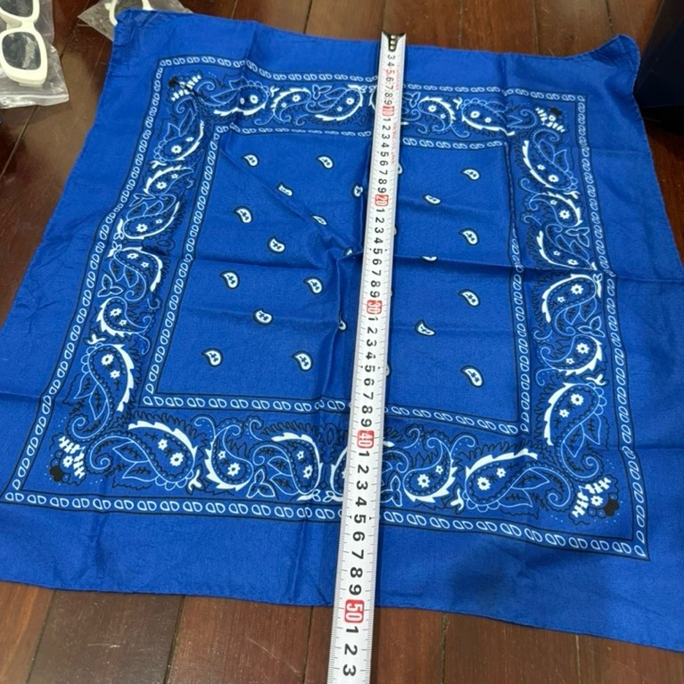 KHĂN vuông bandana xanh dương 50x50