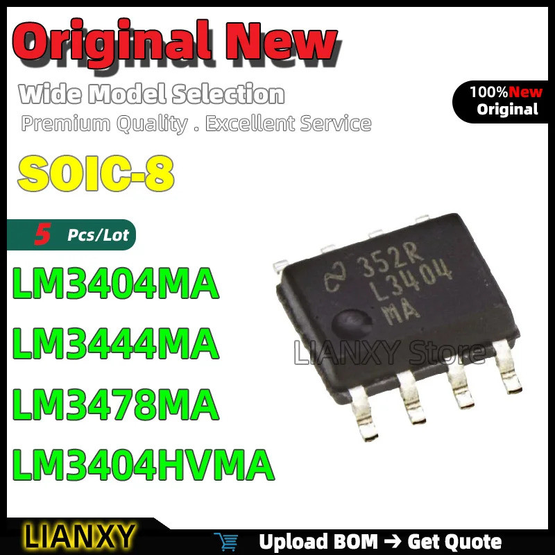 5 chiếc LM3404MA LM3444MA LM3478MA LM3404HVMA SOIC-8 Chip ic