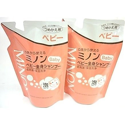 <Set of 2 at a Great Price> Minon Baby All-in-One Shampoo Refill 300mL × 2 Pack/ Direct from JAPAN
