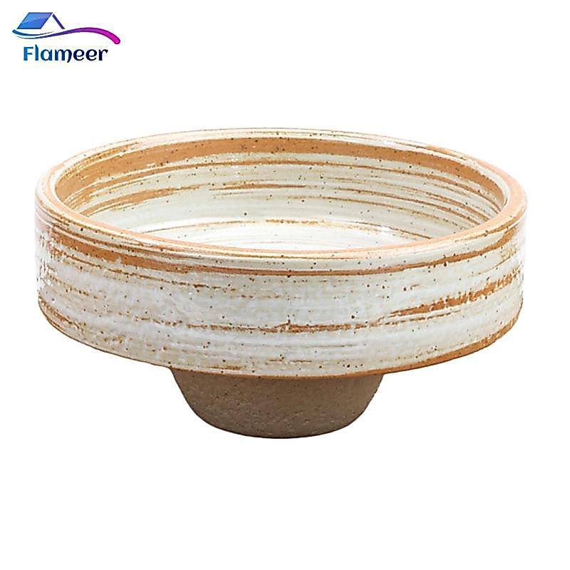 Bình hoa Ikebana sứ Flameer, Sắp xếp hoa, Giá đỡ trang trí, Tròn, Dụng cụ Ikebana Nhật Bản, Đồ gốm, 