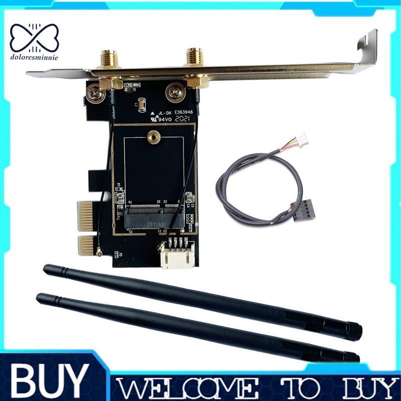 Bộ chuyển đổi thẻ WiFi PCIE Thẻ mạng không dây M2 NGFF Bộ chuyển đổi Bluetooth cho máy tính để bàn W