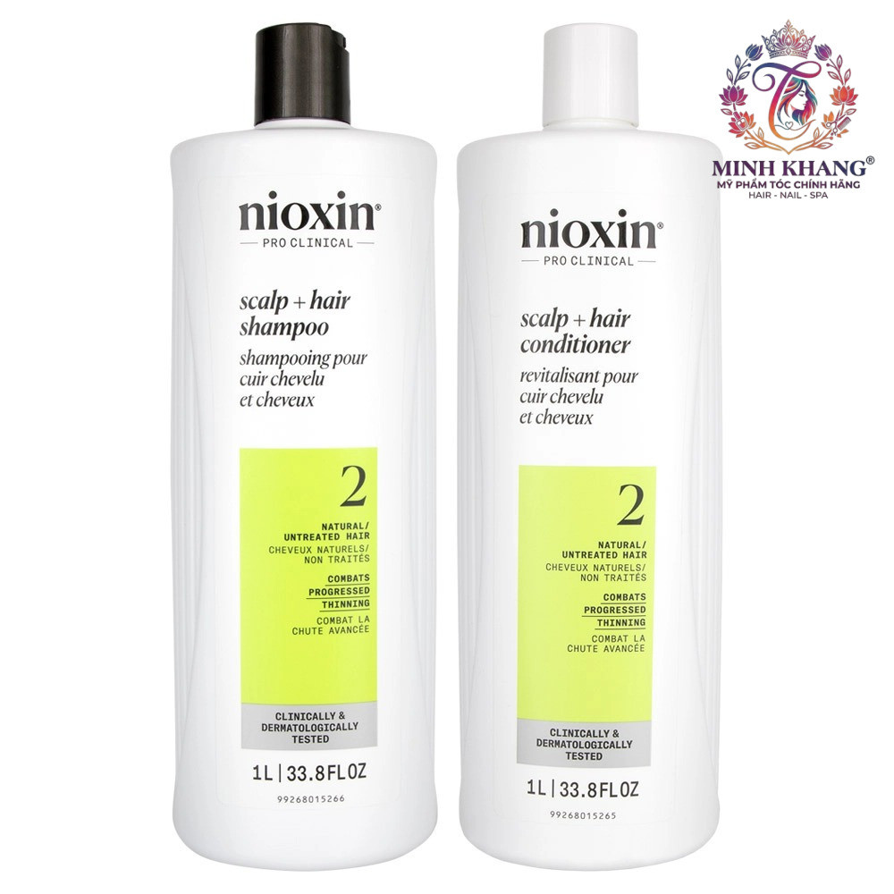 Gội xả Nioxin System 2 chống rụng tóc 1000mlx2 ( New 2025 ) [ MK ]