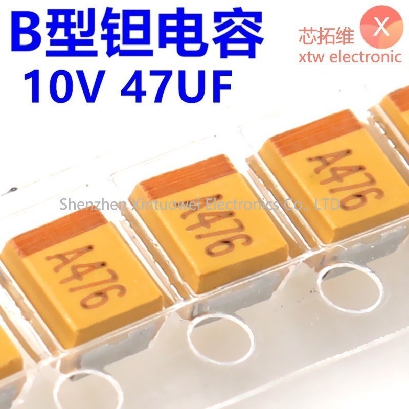 (10 Cái) Tụ Điện Tantalum 3528 Đóng Gói 10V47UF SMD B-loại Tụ Điện Tantalum 47UF 10V Màn Hình Lụa 47