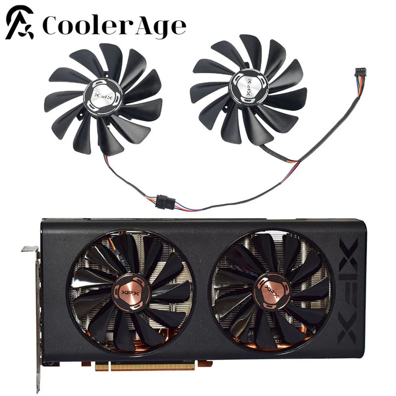 I95MM FDC10U12S9-C 12V 0.45A 4Pin RX5500 RX5600 GPU Đồ họa làm mát cho XFX Radeon RX 5500 5600 XT TH