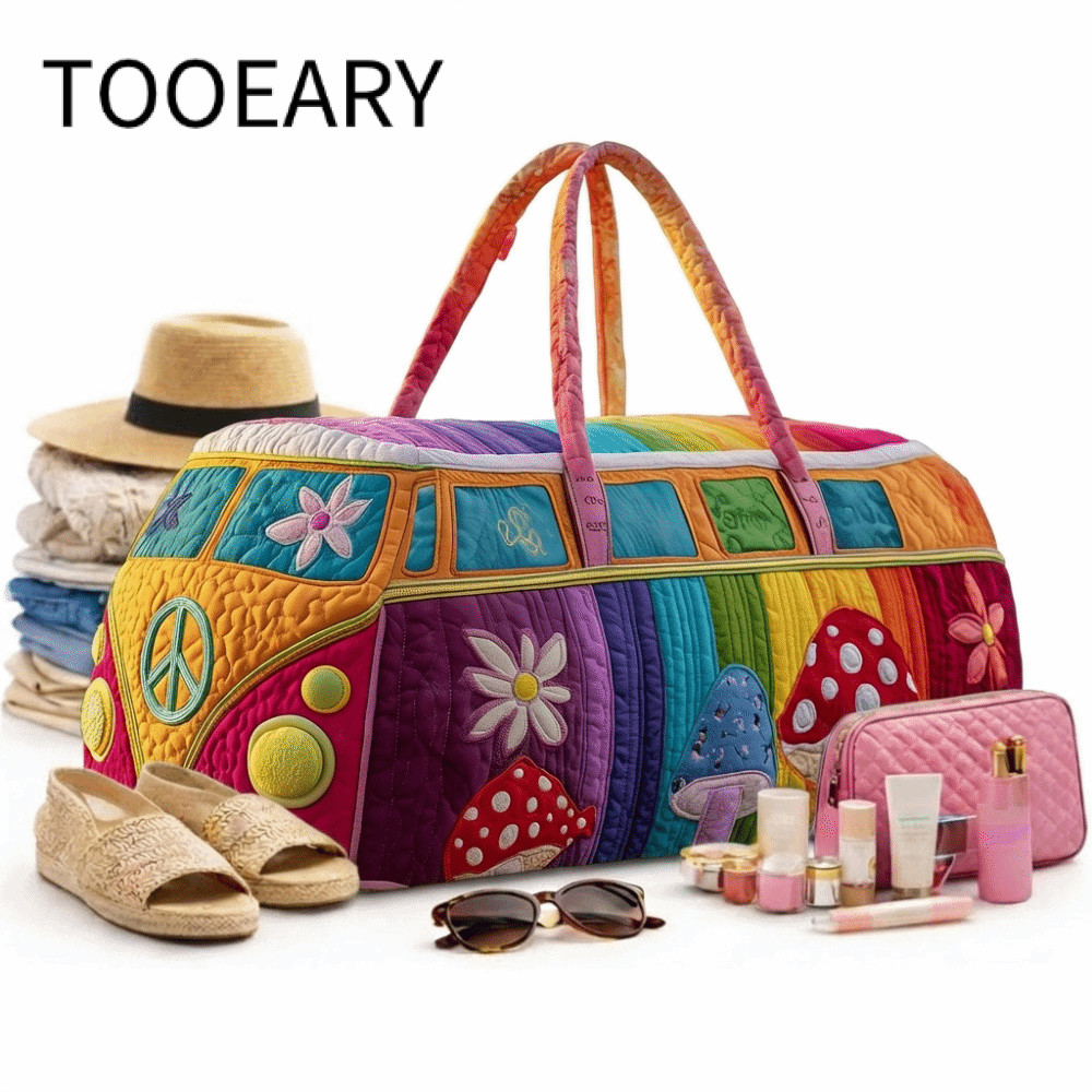 Túi Duffle Quilted Duffle, Túi Duffel du lịch thủ công dung tích lớn, Túi Tote chống thấm nước thời 