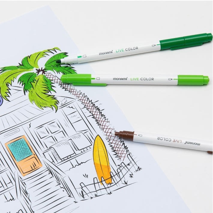 Monami New Live Color 36 colors / Water Based Pen