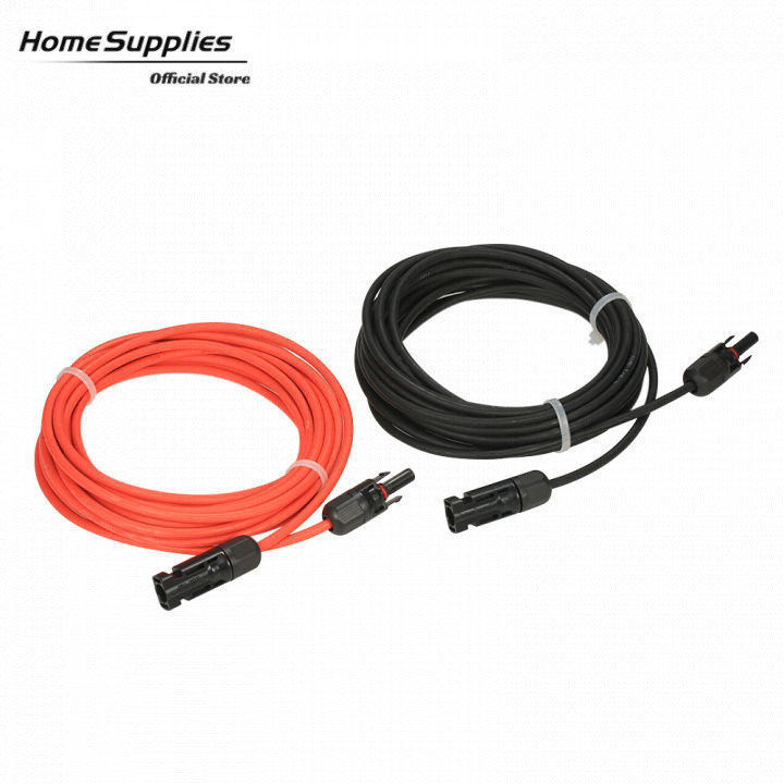 1Pair Black & Red , 10/20/30 Feet Solar Panel Extension Cable Wire with MC4 Female and Male Connecto