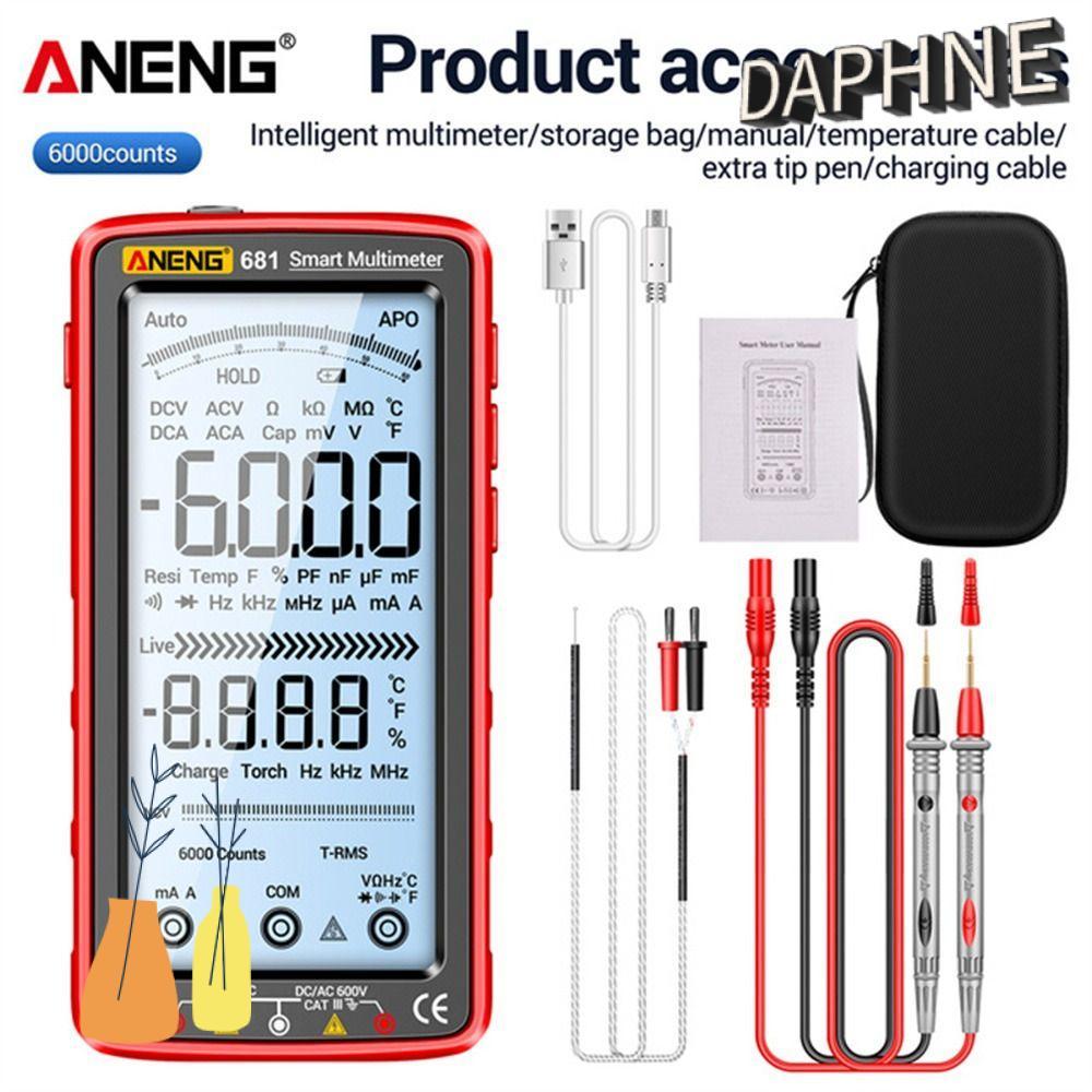 Máy đo điện áp DAPHS AC / DC có thể sạc lại True RMS ANENG 681 682