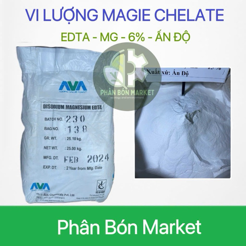 1kg Chelate Magie -Mg-EDTA- Chelate phun lá