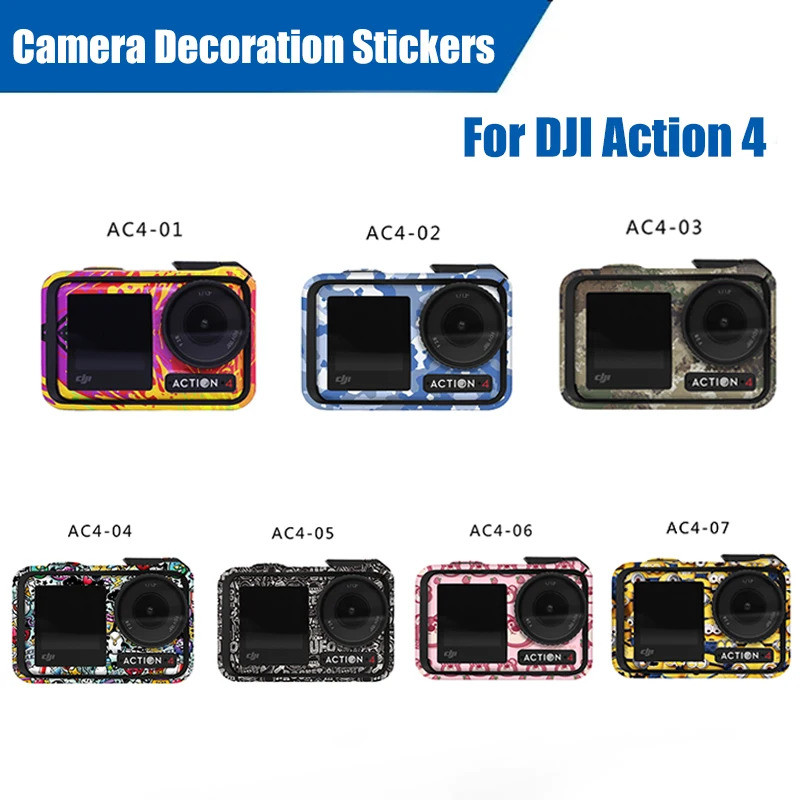 Miếng Dán Cho DJI Action 4 Thể Thao Camera Full Cover Miếng Dán Phim PVC Phụ Kiện Cho DJI Osmo Actio