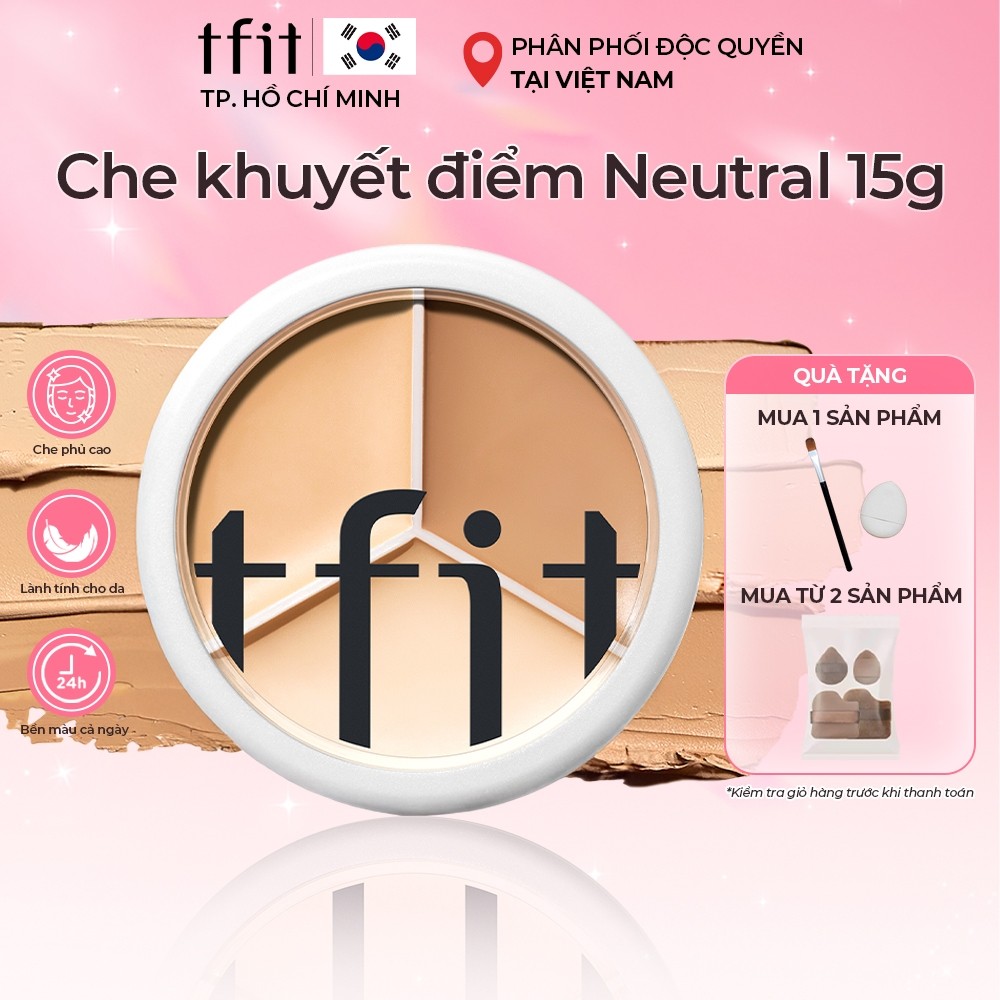 Che khuyết điểm TFIT, Ckđ triệt sắc tfit che phủ cao, kiềm dầu, lâu trôi Cover Up Pro 15g - TFIT HCM