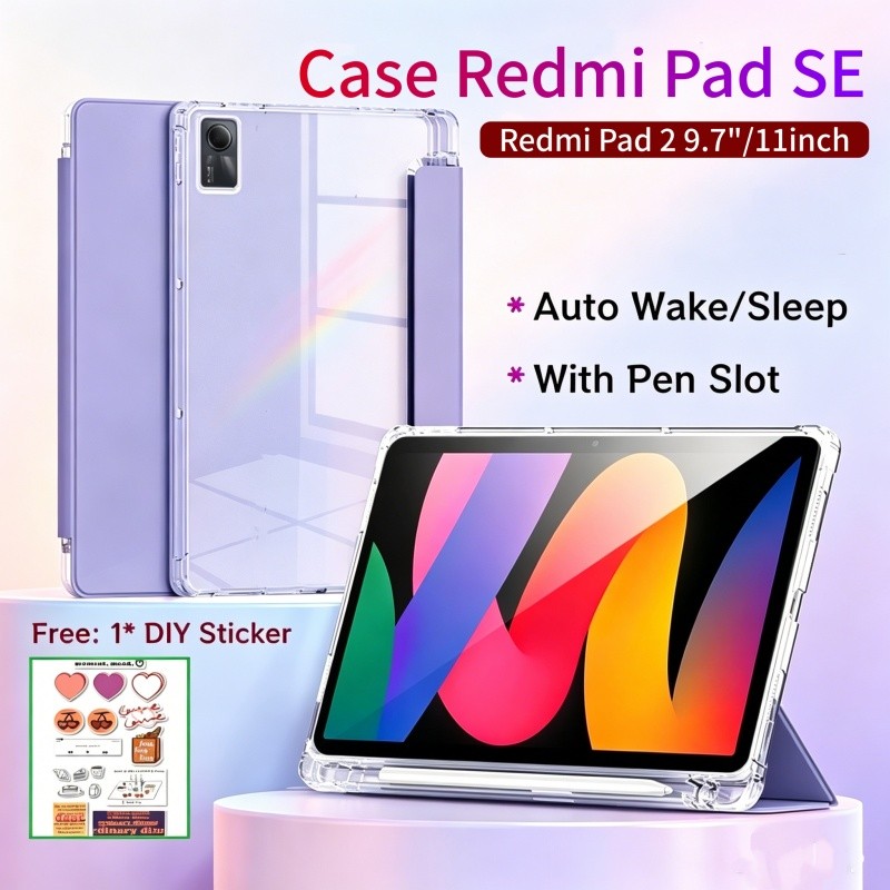 Ốp lưng Redmi Pad SE 11 inch Flip Casing Xiaomi Redmi Pad 2 9.7 inch Soft Case Auto Wake / Sleep Tab