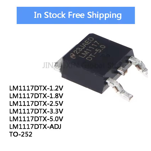 5 Chiếc LM1117 LM1117DT LM1117DT-1.8 LM1117DT-2.5 LM1117DT-3.3 LM1117DT-5.0 LM1117DT-ADJ TO-252 Hiệu