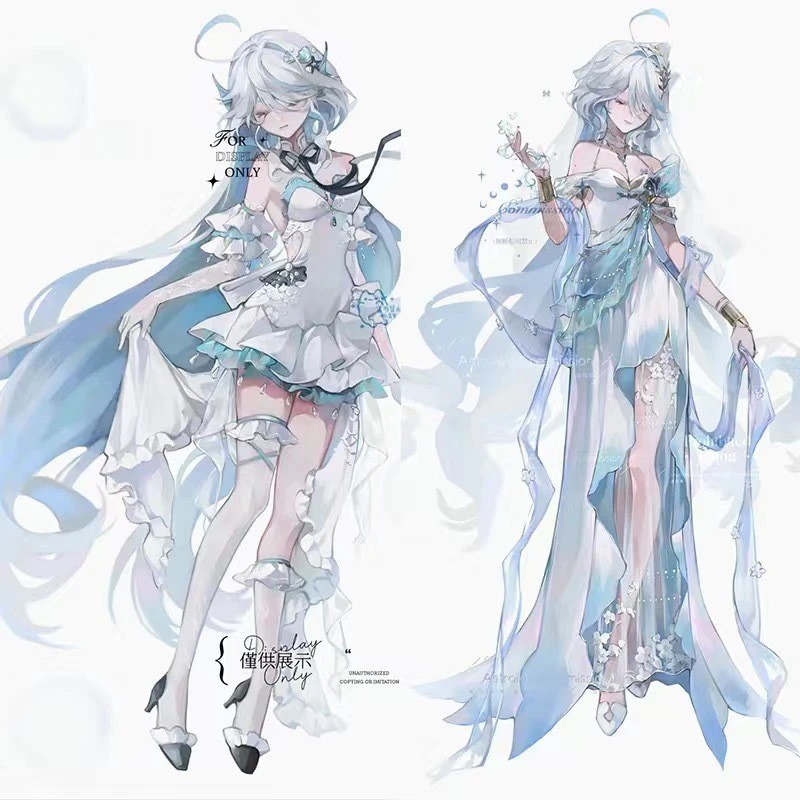 Genshin Impact Furina Fairy Dress Acrylic Standee Game Anime Bestie Friend Gift