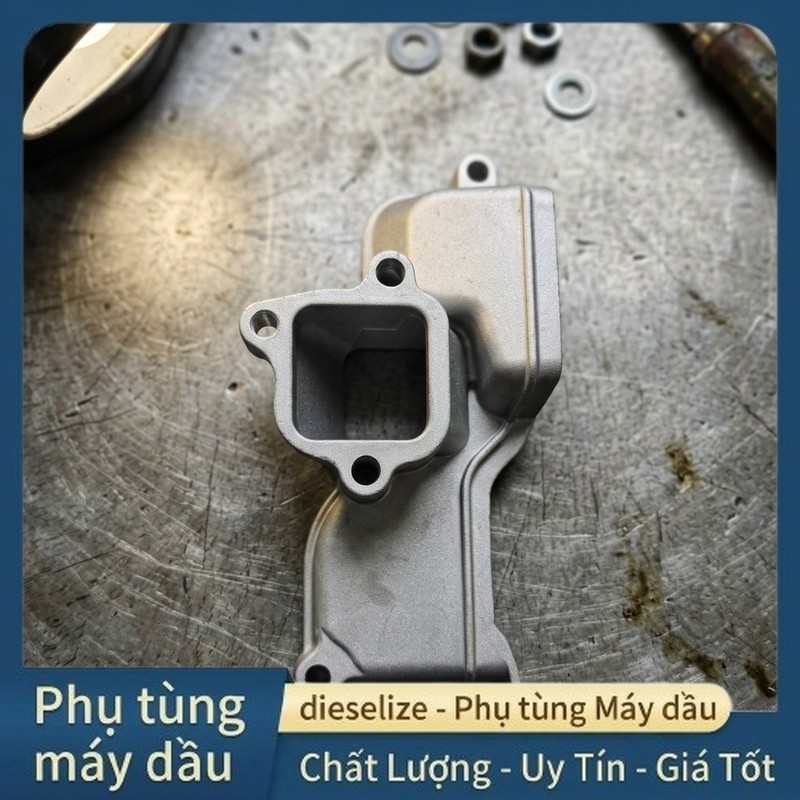 Cổ hút ống nạp nhôm động cơ Diesel 178F Yanmar L70 máy xới Trâu Vàng phụ tùng máy dầu giá rẻ