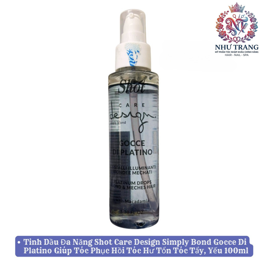 Tinh Dầu Shot Care Design Simply Bond Gocce Di Platino Giúp Tóc Phục Hồi Tóc Hư Tổn Tóc Tẩy, Yếu .NT