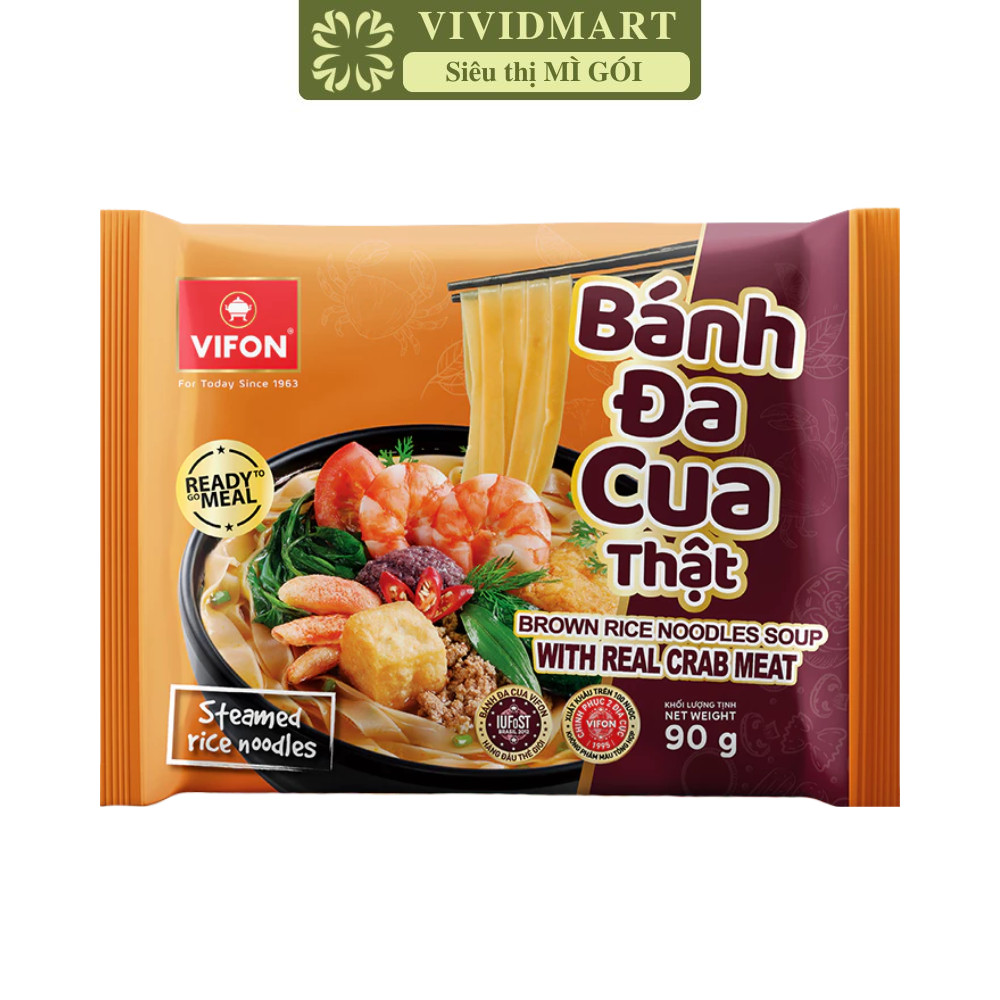 [GÓI LẺ] - VIFON - Bánh đa Vifon cua thật, bánh đa cua thịt thật Vifon , bánh đa có gói cua thật Vif
