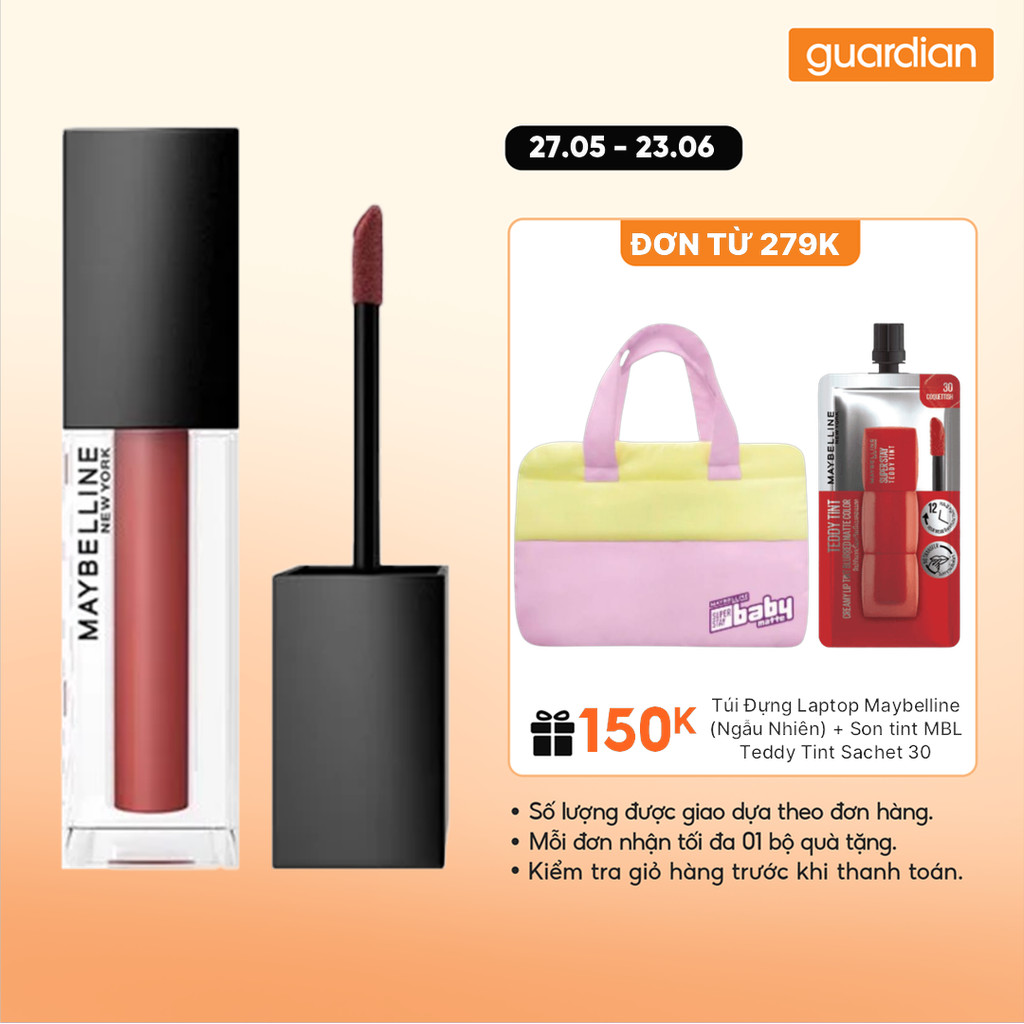 Son Kem Lì Maybelline Sensational Cushion Mattes CM17 Chestnut On Point Hạt Dẻ 6.4ML