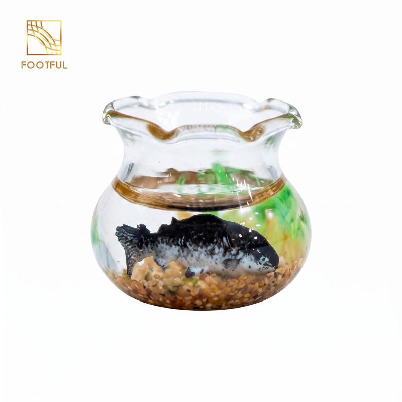Nhà búp bê Fishbowl Rim loe Mini Fish Bowl Gravel Bottom Mini Bowl Tank