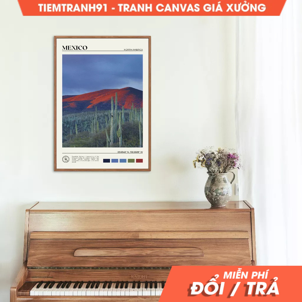 Tranh treo tường, Oil Paint, Mexico Wall Art, Mexico Poster, Mexico Photo, Mexico Wall Decor, North 