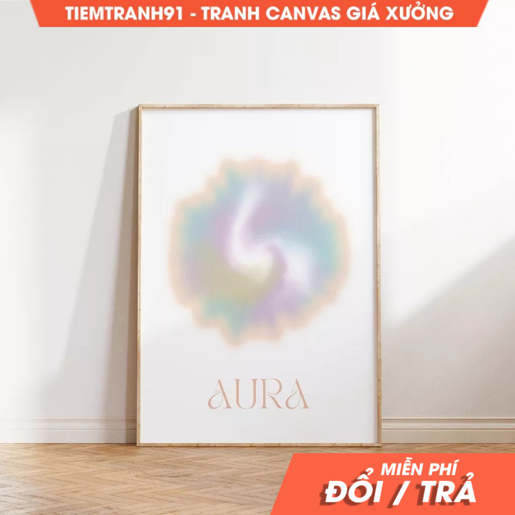 Tranh treo tường, Aura Poster, Spiritual Wall Art, Gradient, Angel Numbers, Affirmation Wall Art. (1