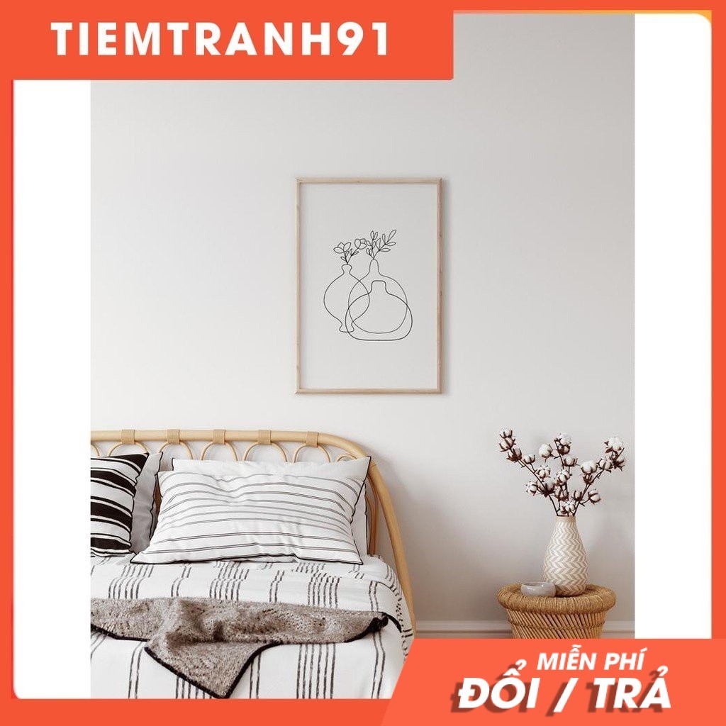 Tranh treo tường | Line art-Fine Line Flower Print, flower line art 29 , tranh canvas giá rẻ
