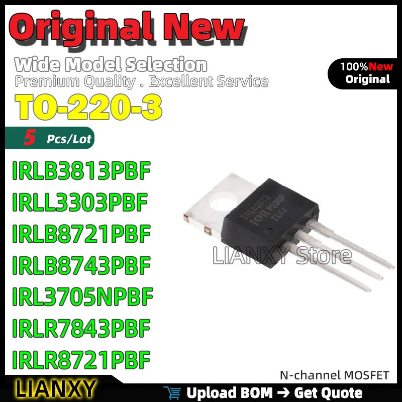 5 Chiếc IRLB3813PBF IRLL3303PBF IRLB8721PBF IRLB8743PBF IRL3705NPBF IRLR7843PBF IRLR8711PBF TO-220 H