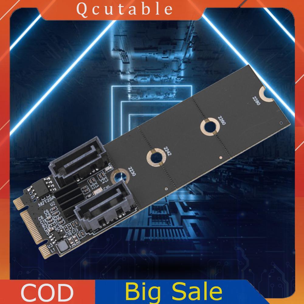 Bộ chuyển đổi thẻ NGFF M2 NVME sang SATA3.0 Thẻ nâng 6Gbps PCIE NVME sang Bộ chuyển đổi SATA 3.0 kép