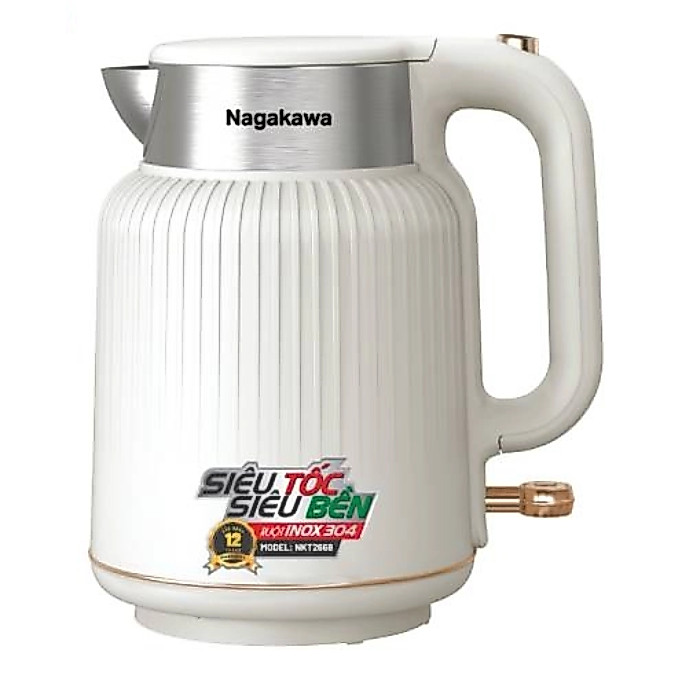 [CHÍNH HÃNG] Bình đun siêu tốc 1.7L Nagakawa NKT2668 - 2 lớp