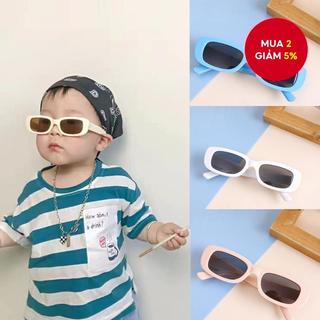 Kính râm trẻ em vuông Retro UV400, Kính râm trẻ em dễ thương dành cho bé gái và bé trai Du lịch ngoài trời & chụp ảnh