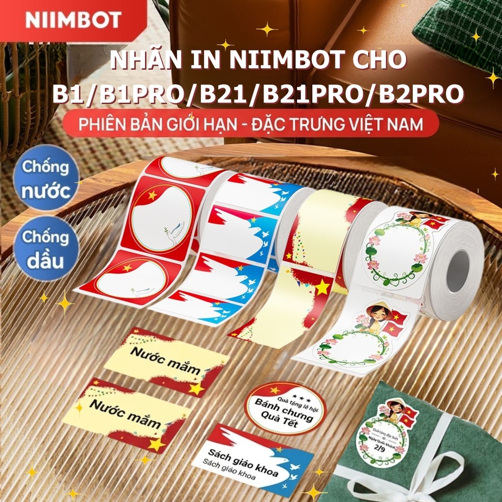 Niimbot B1/B1Pro/B21/B21Pro/B2Pro_ĐỘC QUYỀN VIỆT NAM_BST Nhãn Thiết Kế Giới Hạn Cho Lễ Hội Việt Nam