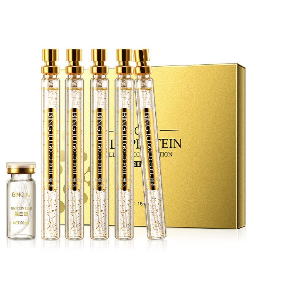 Bộ nâng ren protein, Sợi protein hòa tan và kết hợp tinh chất vàng Nano, Sợi collagen thấm hút để nâ