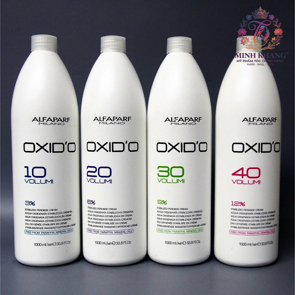 Kem oxy trợ nhuộm thuần chay Alfaparf Milano - Oxid'o Stabilized Peroxide Cream 1000ml [ MK ]