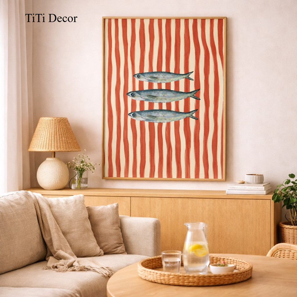 [HN] Tranh minh họa trang trí quán cafe, phòng khách, Homestay, tranh canvas DEcor nhà cửa homestay 
