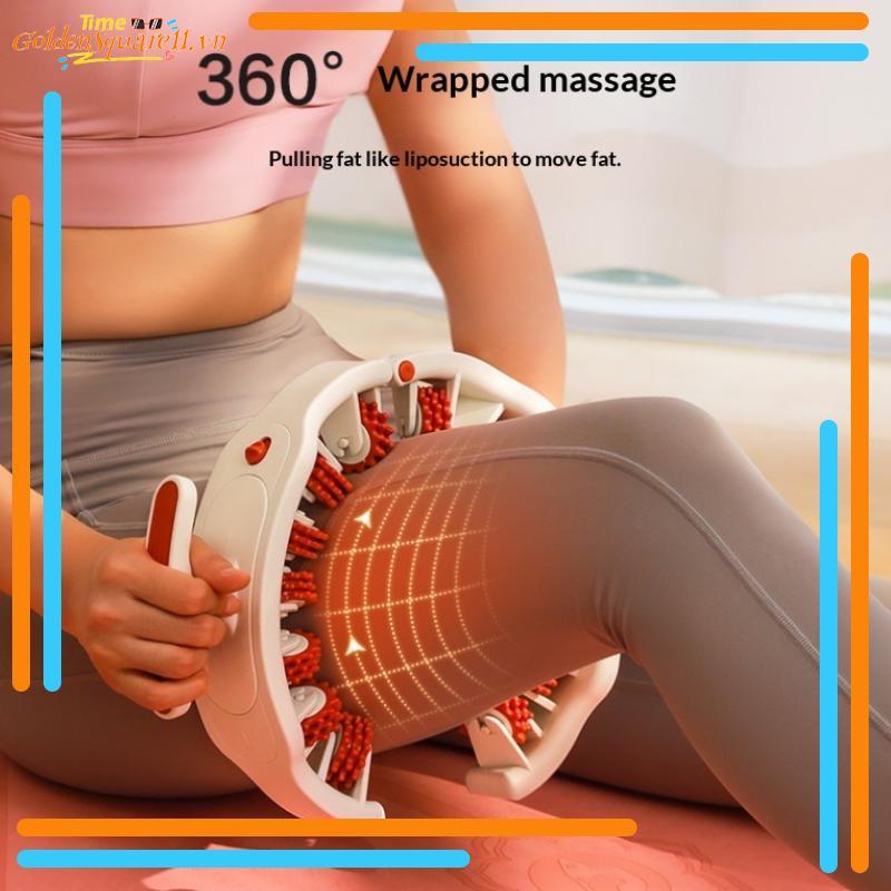 GoldenS Ring Leg Massage Con Lăn Massage Tay Cầm Có Thể Tháo Rời Cho Toàn Thân Ne Vai Bụng Cơ Giảm B